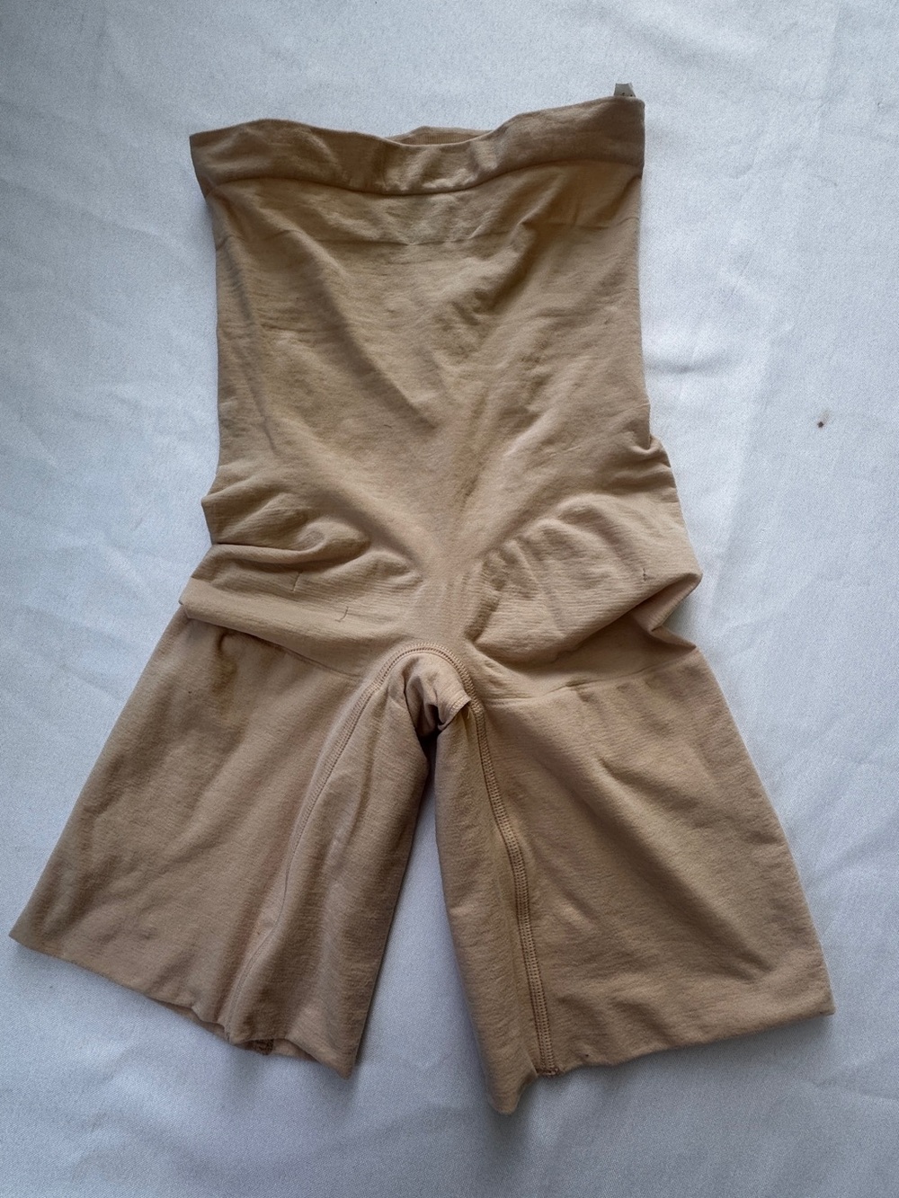 Spanks Couture strapless body con High-Waist Shaping Shorts - Beige MM